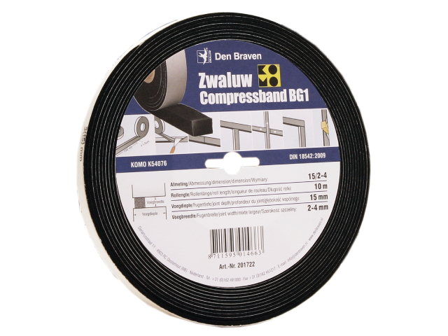 ZWALUW COMPRESSBAND BG1 30X30MM - 5.60M