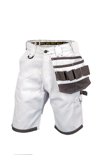 [647/01/11/00/44] WOLF LINE BERMUDA STRETCH BLANC 44